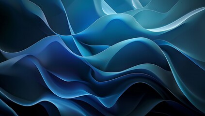 Obraz premium Abstract wallpaper Abstract blue background with smooth waves