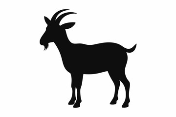 silhouette of a goat