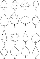 illustration of leaves in vector graphics