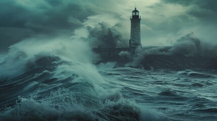 Lighthouse in a Storm