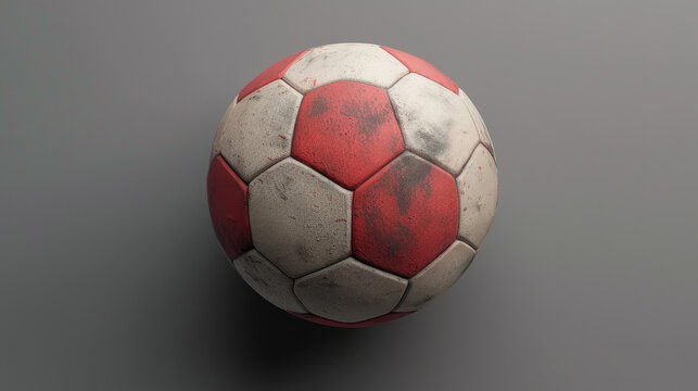 "Top view of a 3D rendering of a fistball."