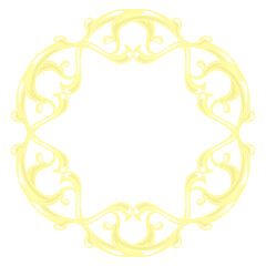 魔法少女風ゴールド円形フレーム⭐︎PNG