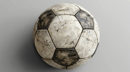 "Top view of a 3D rendering of a fistball."