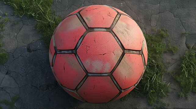 "Top view of a 3D rendering of a fistball."