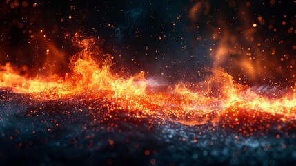 background digital flame or plasma