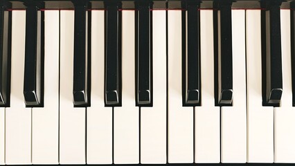 Naklejka premium Piano synthesizer keys music background