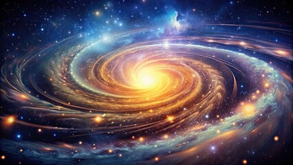 Swirling vortex of stars and galaxies, cosmic ballet of light and wonder , galaxy, stars, cosmic, vortex, swirling, celestial