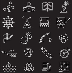 hobbies icons collection 