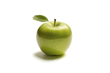 Fresh green apple isolated on white background