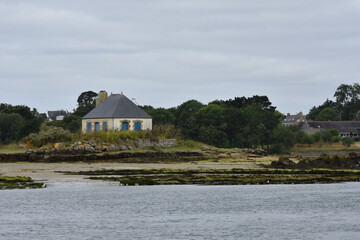 Small house, Ria d''Etel, Golf Of Morbihan, Beauty of Brittany,  France