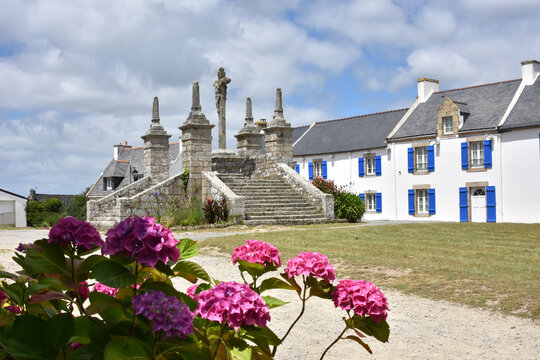 Cavary of Saint cado, typical village of Brittany. Beauty Of Britany. 
