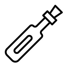 Message In Bottle Vector Line Icon Design