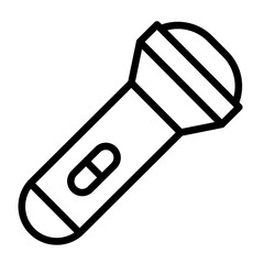 Torch Vector Line Icon Design