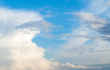 Dramatic cloudy sky - natural sunset sky background. Sky natural landscape view