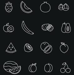 fruits icons collection 