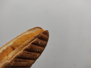 Hot dog grill. Fast food. GRAY background