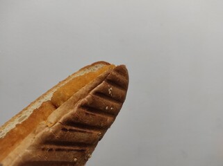 Hot dog grill. Fast food. GRAY background