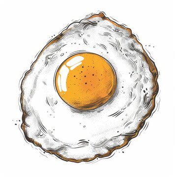 recommend clip art: Tempting fried egg breakfast clipart illustration.