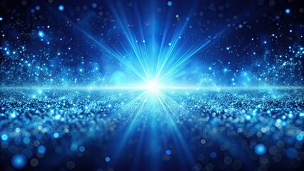 Fototapeta premium Blue particles background with glowing light effect, blue, particles, background, glowing, light, abstract, texture, glowing