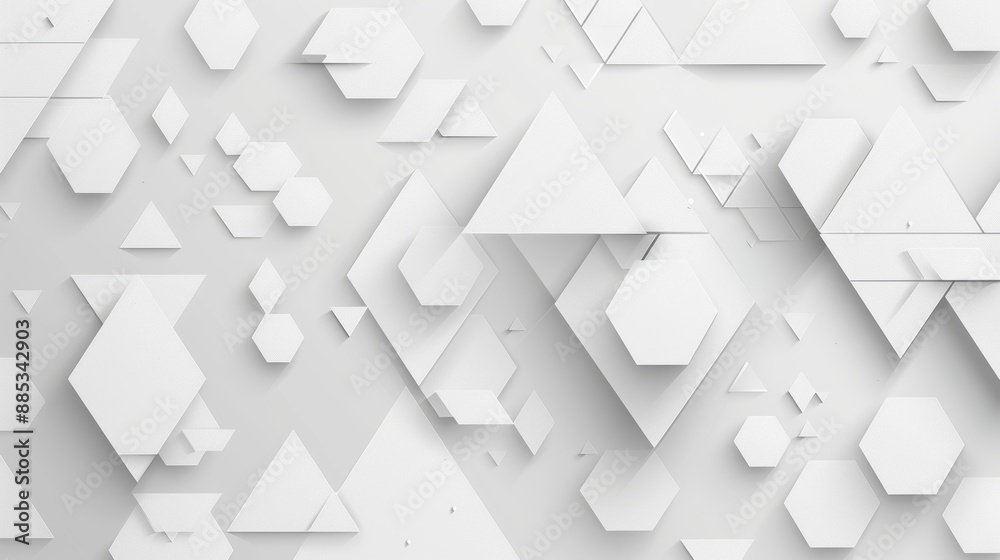 Poster design idea with abstract geometric background on a minimalistic texture.