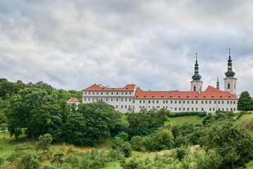 Naklejka premium Strahov Monastery, a Premonstratensian abbey founded in 12 century, located in Strahov, Prague, Czech Republic