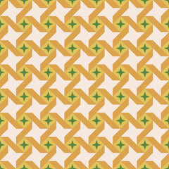 Star-shaped abstract, geometric pattern illustration background. Pattern graphic used for wallpaper, tile, fabric, textile, interior.