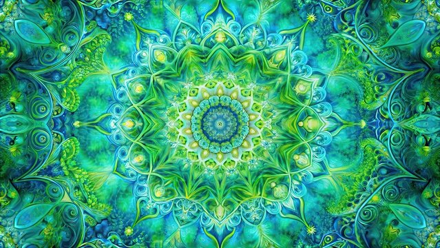Abstract art painting with green and blue patterns, abstract, art, painting, green, blue, pattern, creative, design