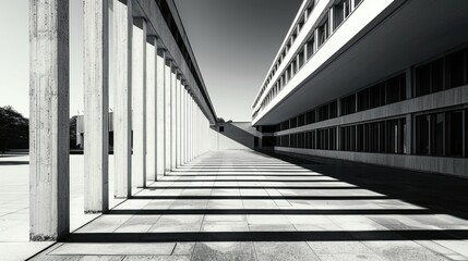 Obraz premium Modern government building with imposing architecture