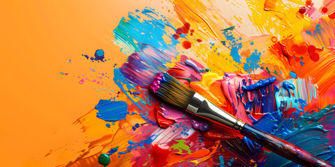 Obraz premium Palette of colors on a bright background