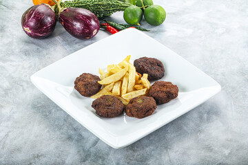 Vegan cuisine - chickpea round falafel