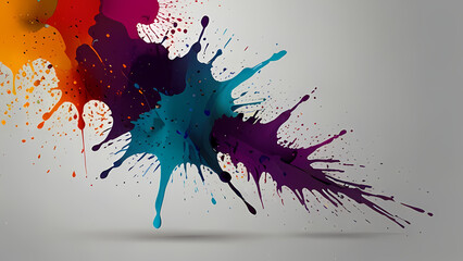 Fototapeta premium Abstract Splash Paint background with colorful theme