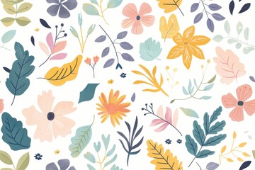 Colorful Floral Pattern Background