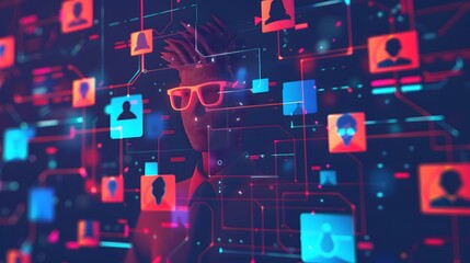 Digital Network of Avatars and Connections in a Virtual World