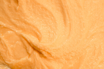 Fruit yogurt ice cream. Smoothies from fresh fruits and berries. Ice cream texture. Delicious sweet dessert close-up as a background.