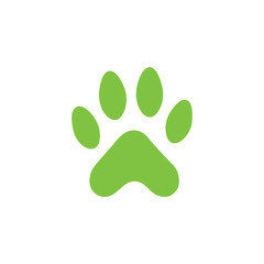 Animal paw print icon on white background. Vector illustration in trendy flat style