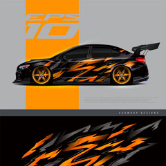 Car wrap decal design concept. Abstract grunge background for wrap vehicles, race cars, cargo vans, pickup trucks and livery.