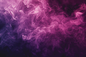 Obraz premium Smoke billowing in rich burgundy, subtly enhanced with a neon magenta texture. Abstract background.