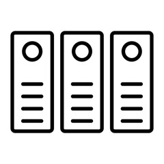 Binders Vector Line Icon