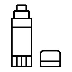 Glue Stick Vector Line Icon