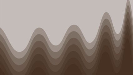 Brown wave paper cut abstract background vector image for backdrop or presentation