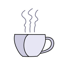 hot drinking cup hand drawn color vector illustration