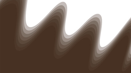 Brown wave paper cut abstract background vector image for backdrop or presentation