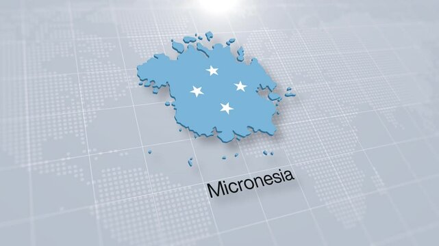 Micronesia map presentation displayed on a modern clean white background.