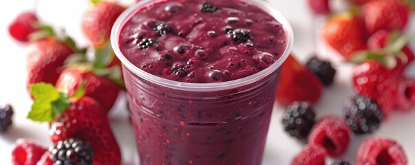 Fresh berry smoothie, vibrant and tasty, vintage style,