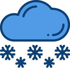 heavy snow two tone icon