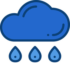 Fototapeta premium rain two tone icon