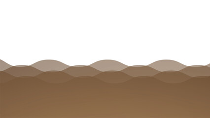 Brown wave paper cut abstract background vector image for backdrop or presentation