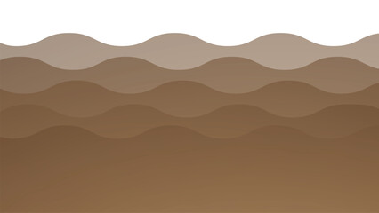 Brown wave paper cut abstract background vector image for backdrop or presentation