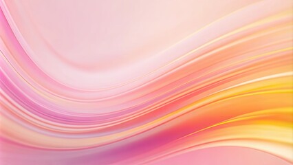 Fototapeta premium Vibrant abstract art featuring smooth lines in pink, orange, and yellow hues, abstract, vibrant, smooth, lines, pink