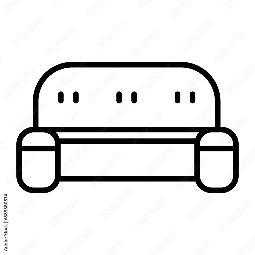 Wall mural couch vector line icon